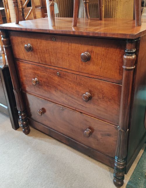 ANTIQUE WILLIAM IV CHEST OF DRAWERS IN MAHOGANY - ADDITIONAL PHOTO 3