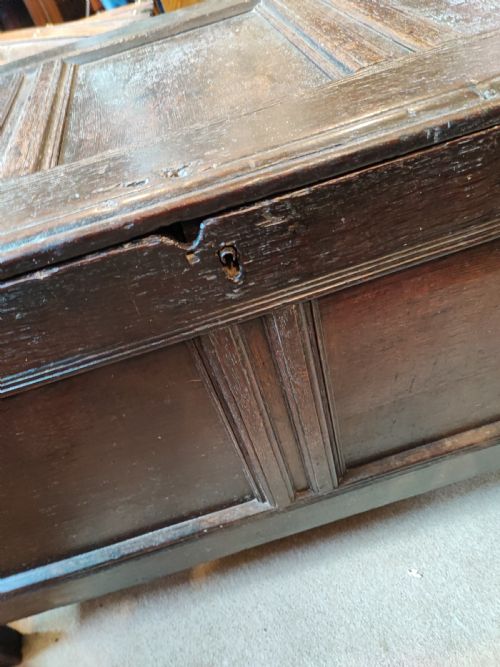 EARLY 18C PANELED OAK COFFEE - ADDITIONAL PHOTO 1