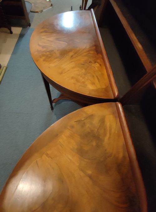 ANTIQUE PAIR OF INLAID CONSOLE TABLES - ADDITIONAL PHOTO 1
