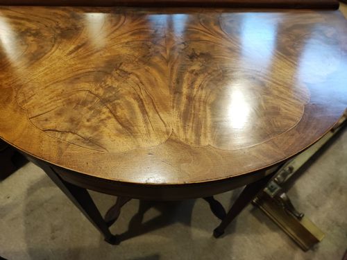 ANTIQUE PAIR OF INLAID CONSOLE TABLES - ADDITIONAL PHOTO 7