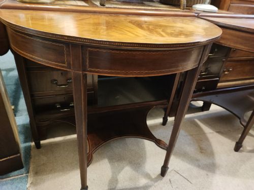 ANTIQUE PAIR OF INLAID CONSOLE TABLES - ADDITIONAL PHOTO 9