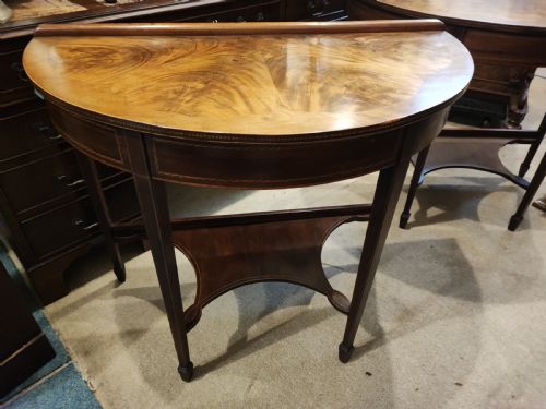 ANTIQUE PAIR OF INLAID CONSOLE TABLES - ADDITIONAL PHOTO 10