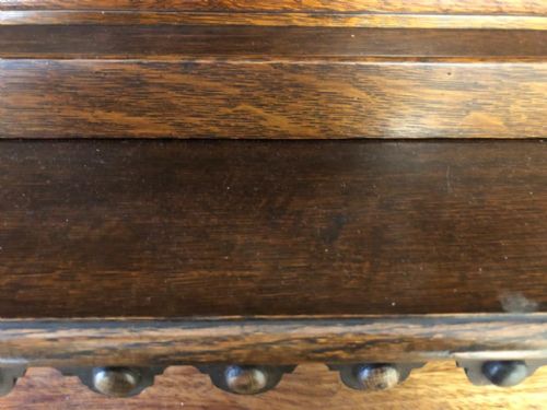 A FINE 19C CARVED OAK HANGING WALL SHELF - ADDITIONAL PHOTO 6