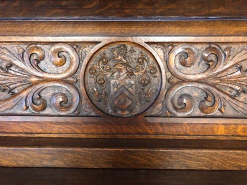 A FINE 19C CARVED OAK HANGING WALL SHELF - ADDITIONAL PHOTO 12