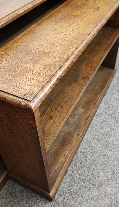 SET OF 3 PRACTICAL OAK OPEN BOOKCASES - ADDITIONAL PHOTO 9