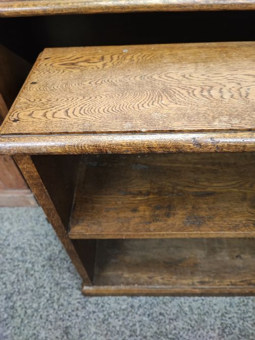 SET OF 3 PRACTICAL OAK OPEN BOOKCASES - ADDITIONAL PHOTO 17