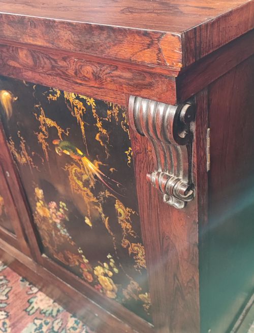 A FINE REGENCY ROSEWOOD AND PAPER MACHE SIDE CABINET - ADDITIONAL PHOTO 14