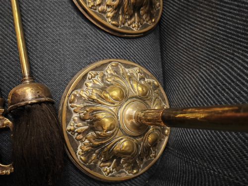 QUALITY ANTIQUE MATCHING PAIR OF FIRE IRONS - ADDITIONAL PHOTO 3
