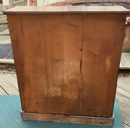VICTORIAN MAHOGANY OPEN BOOKCASE WITH 2 ADJUSTABLE SHELVES - ADDITIONAL PHOTO 3