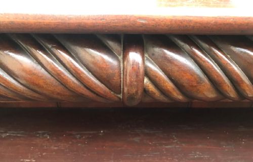 19C CARVED MAHOGANY OPEN BOOKCASE POSSIBLY IRISH - ADDITIONAL PHOTO 2