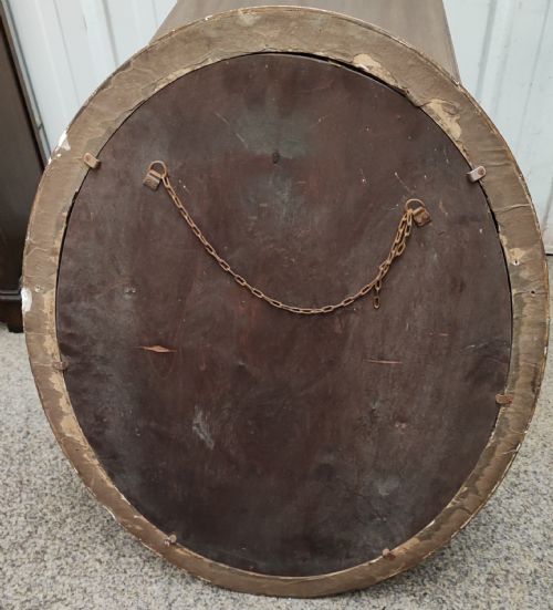 A 19C WOOD AND GESSO GILT FRAMED OVAL MIRROR - ADDITIONAL PHOTO 3