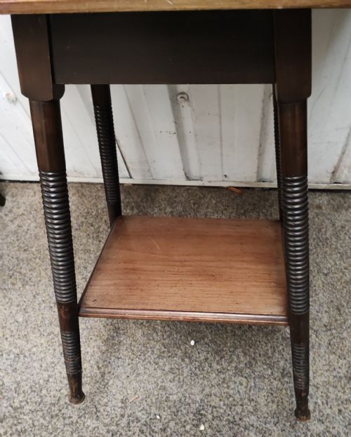 ANTIQUE MAHOGANY LAMP OCCASIONAL TABLE BY WILLIAM BIRCH FOR LIBERTY AND CO - ADDITIONAL PHOTO 3