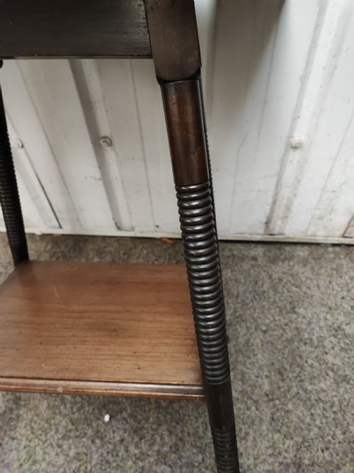 ANTIQUE MAHOGANY LAMP OCCASIONAL TABLE BY WILLIAM BIRCH FOR LIBERTY AND CO - ADDITIONAL PHOTO 9