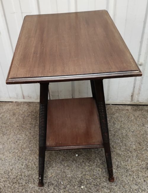 ANTIQUE MAHOGANY LAMP OCCASIONAL TABLE BY WILLIAM BIRCH FOR LIBERTY AND CO - ADDITIONAL PHOTO 10