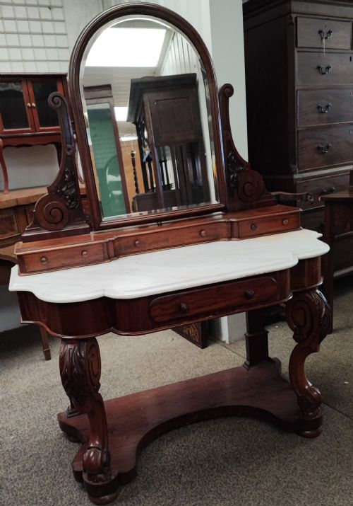 VICTORIAN MAHOGANY DRESSING TABLE BY H OGDEN MANCHESTER - ADDITIONAL PHOTO 1