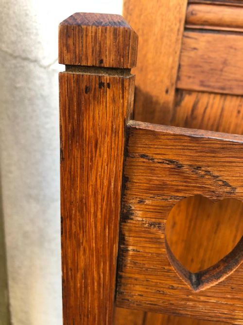 AN ART'S AND CRAFTS OAK STICK STAND ATT TO SHAPLAND AND PETTER - ADDITIONAL PHOTO 6