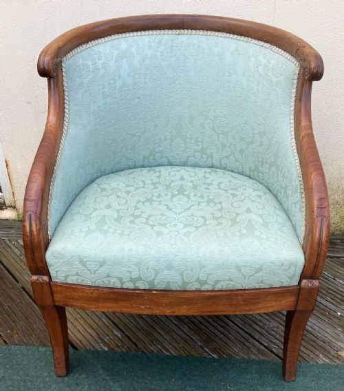 a fine french mahoganyberger reading libary arm chair - CATEGORY: ANTIQUE CHAIRS - DATED 19TH CENTURY