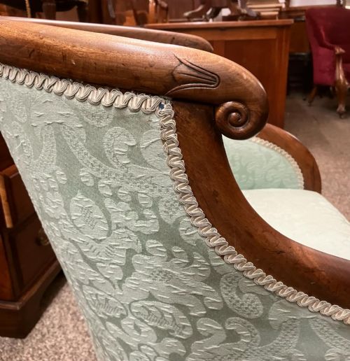 A FINE FRENCH MAHOGANYBERGER READING LIBARY ARM CHAIR - ADDITIONAL PHOTO 2