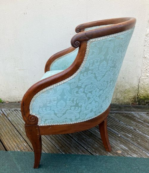 A FINE FRENCH MAHOGANYBERGER READING LIBARY ARM CHAIR - ADDITIONAL PHOTO 4