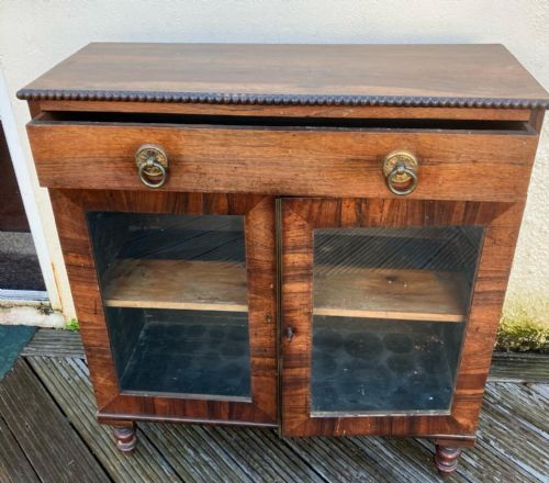 a regency rosewood side cabinet - CATEGORY: ANTIQUE BOOKCASES - DATED REGENCY