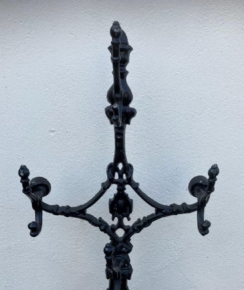 A VICTORIAN CAST IRON HALL STAND POSSIBLY COALBROOK DALE - ADDITIONAL PHOTO 1