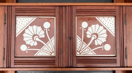 ASTHETIC MOVEMENT HANGING WALL CABINET IN WALNUT - ADDITIONAL PHOTO 3