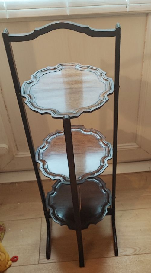 EDWARDIAN MAHOGANY CAKE STAND - ADDITIONAL PHOTO 3