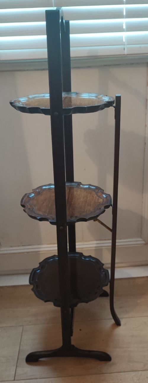 EDWARDIAN MAHOGANY CAKE STAND - ADDITIONAL PHOTO 4