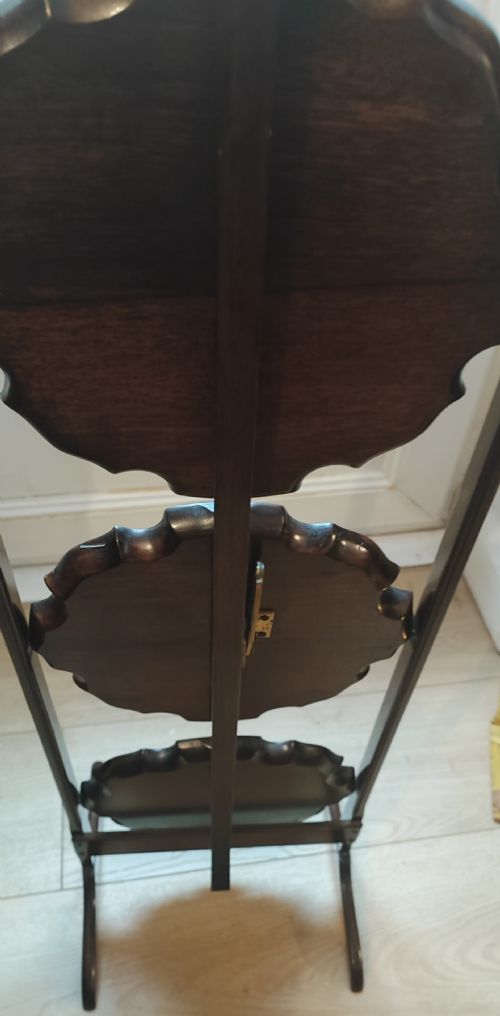 EDWARDIAN MAHOGANY CAKE STAND - ADDITIONAL PHOTO 11