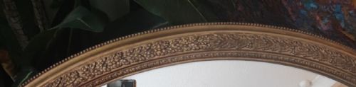 A 19C WOOD AND GESSO GILT FRAMED OVAL MIRROR - ADDITIONAL PHOTO 7