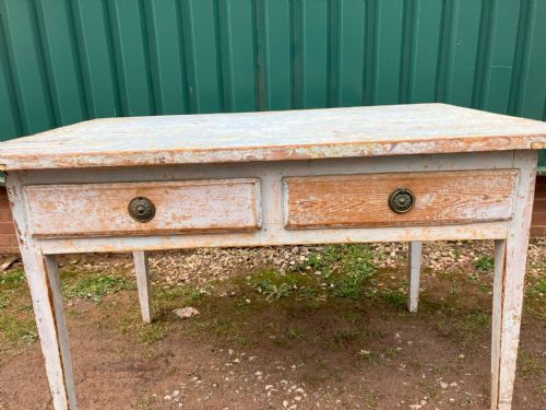 18C SWEDISH ORIGINAL PAINTWORK PINE TABLE - ADDITIONAL PHOTO 3