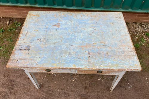 18C SWEDISH ORIGINAL PAINTWORK PINE TABLE - ADDITIONAL PHOTO 4