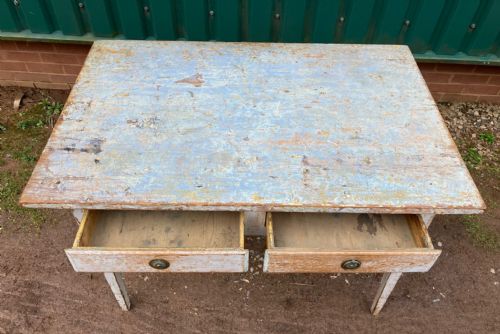18C SWEDISH ORIGINAL PAINTWORK PINE TABLE - ADDITIONAL PHOTO 6