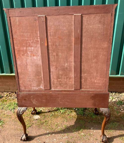A QUALITY ANTIQUE WALNUT CHEST ON STANDIN THE GEORGE III STYLE - ADDITIONAL PHOTO 5