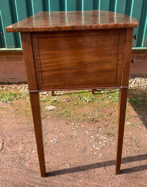 REGENCY MAHOGANY EBONY INLAID SMALL SIDEBOARD OR WRITING TABLE - ADDITIONAL PHOTO 5