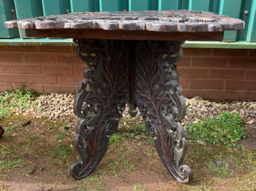 an antique anglo indian hardwood occasional or lamp table - CATEGORY: ANTIQUE TABLES - DATED VICTORIAN