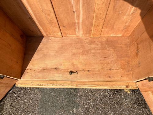 A VICTORIAN PINE 2 DOOR WARDROBE OR PANTRY CUPBOARD - ADDITIONAL PHOTO 1