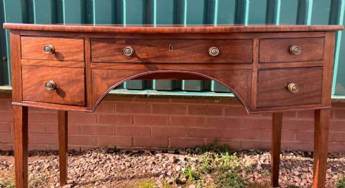 REGENCY MAHOGANY EBONY INLAID SMALL SIDEBOARD OR WRITING TABLE - ADDITIONAL PHOTO 1