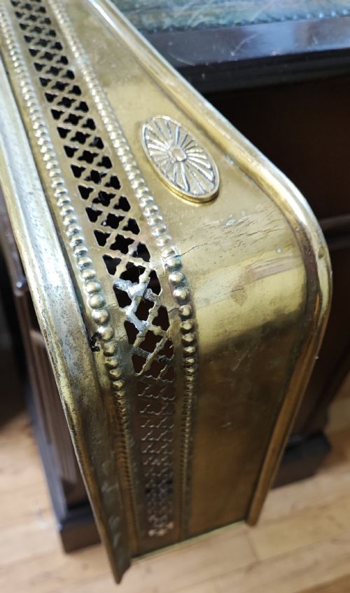 VICTORIAN BRASS PIERCED FENDER - ADDITIONAL PHOTO 2
