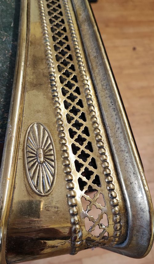 VICTORIAN BRASS PIERCED FENDER - ADDITIONAL PHOTO 4