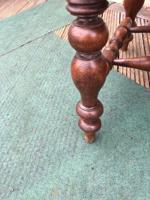 A FINE VICTORIAN LATHE BACK LARGE SCALE KITCHEN ARMCHAIR - ADDITIONAL PHOTO 7