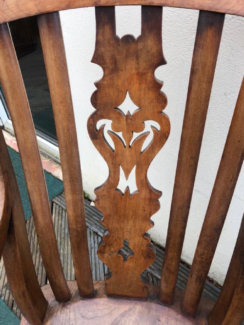 A FINE VICTORIAN LATHE BACK LARGE SCALE KITCHEN ARMCHAIR - ADDITIONAL PHOTO 9