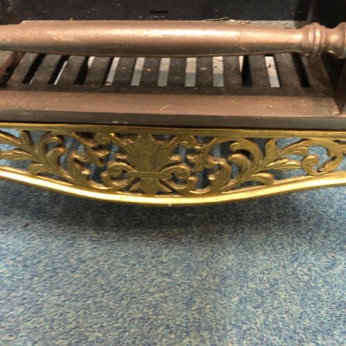 ANTIQUE BRASS AND STEEL FIRE GRATE - ADDITIONAL PHOTO 1