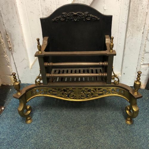 ANTIQUE BRASS AND STEEL FIRE GRATE - ADDITIONAL PHOTO 4