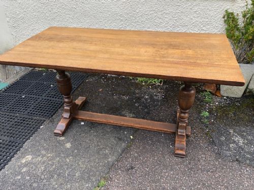 antique oak refectory dining table - CATEGORY: ANTIQUE TABLES - DATED 1920