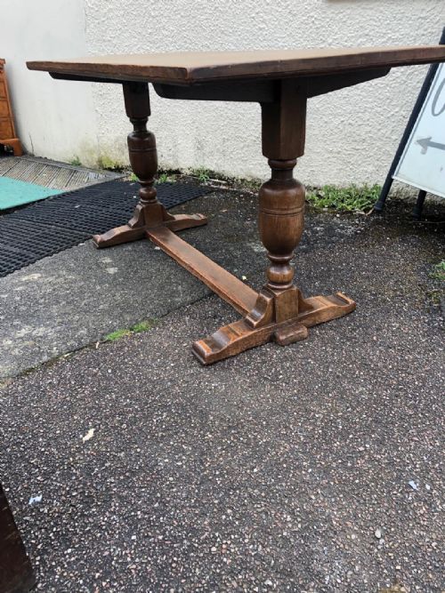 ANTIQUE OAK REFECTORY DINING TABLE - ADDITIONAL PHOTO 3