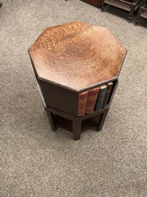 antique heals oak revolving bookcase - CATEGORY: ANTIQUE BOOKCASES - DATED 1920
