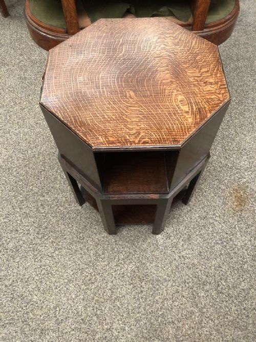 ANTIQUE HEALS OAK REVOLVING BOOKCASE - ADDITIONAL PHOTO 5