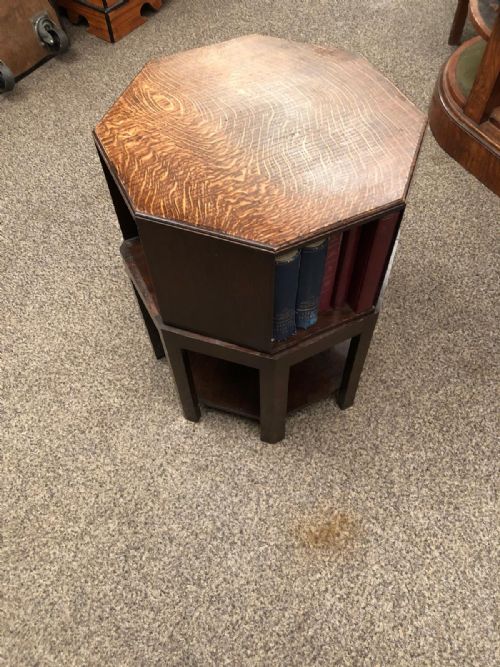 ANTIQUE HEALS OAK REVOLVING BOOKCASE - ADDITIONAL PHOTO 7