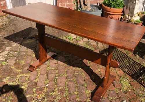 antique oak art's and crafts refectory or tavern table - CATEGORY: ANTIQUE TABLES - DATED 19TH CENTURY